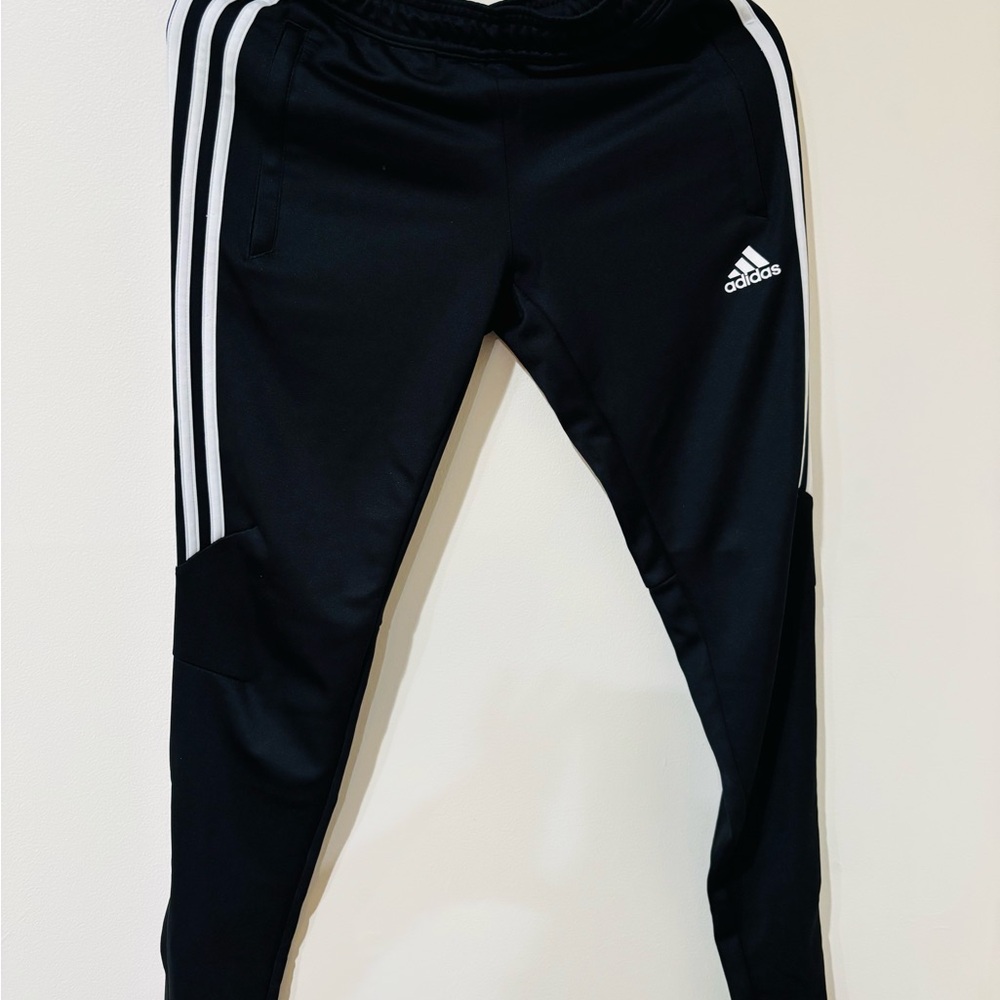 Adidas Woman leggings Black Joggers with White Stripes climacool  XS